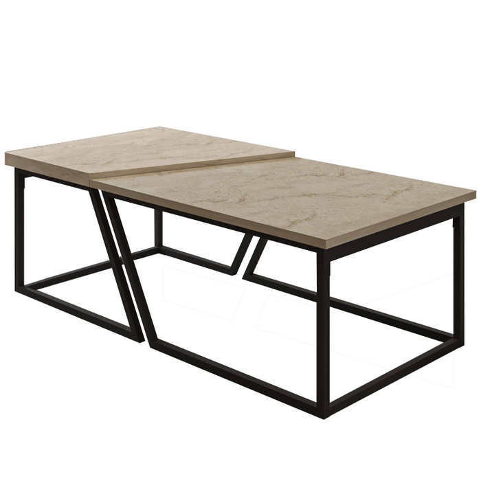 Hanah Home Juego de Mesas de Café Verona P0024623 - Travertino Hanah Home Juego de Mesas de Café Verona P0024623 - Travertino